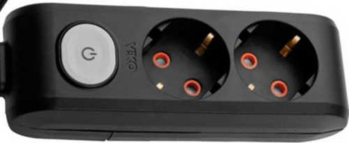 Viko Multi-Let İkili Grup Priz Anahtarlı Topraklı Klemensli Siyah (Çocuk Korumalı) 90137200