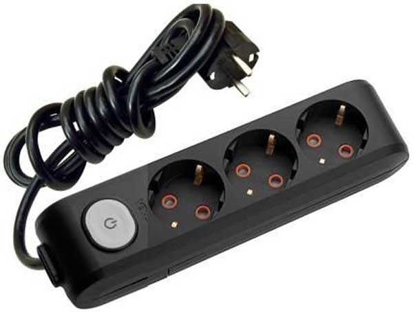 Viko Multi-Let Üçlü Grup Priz Anahtarlı Topraklı 2 Metre Siyah (Çocuk Korumalı) 90137302