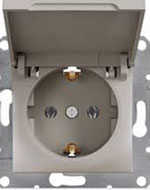 Artline Novella/Trenda Antrasit Kapaklı Topraklı Priz Kapak (Mekanizma Hariç)