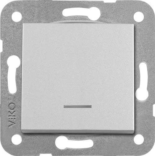 Artline Novella/Trenda Metalik Beyaz Işık Anahtar Düğme (Mekanizma Hariç)