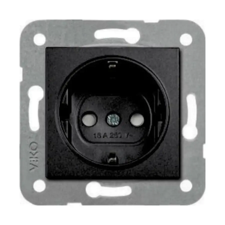 Artline Novella/Trenda Siyah Topraklı Priz Ç.K. Kapak (Mekanizma Hariç)