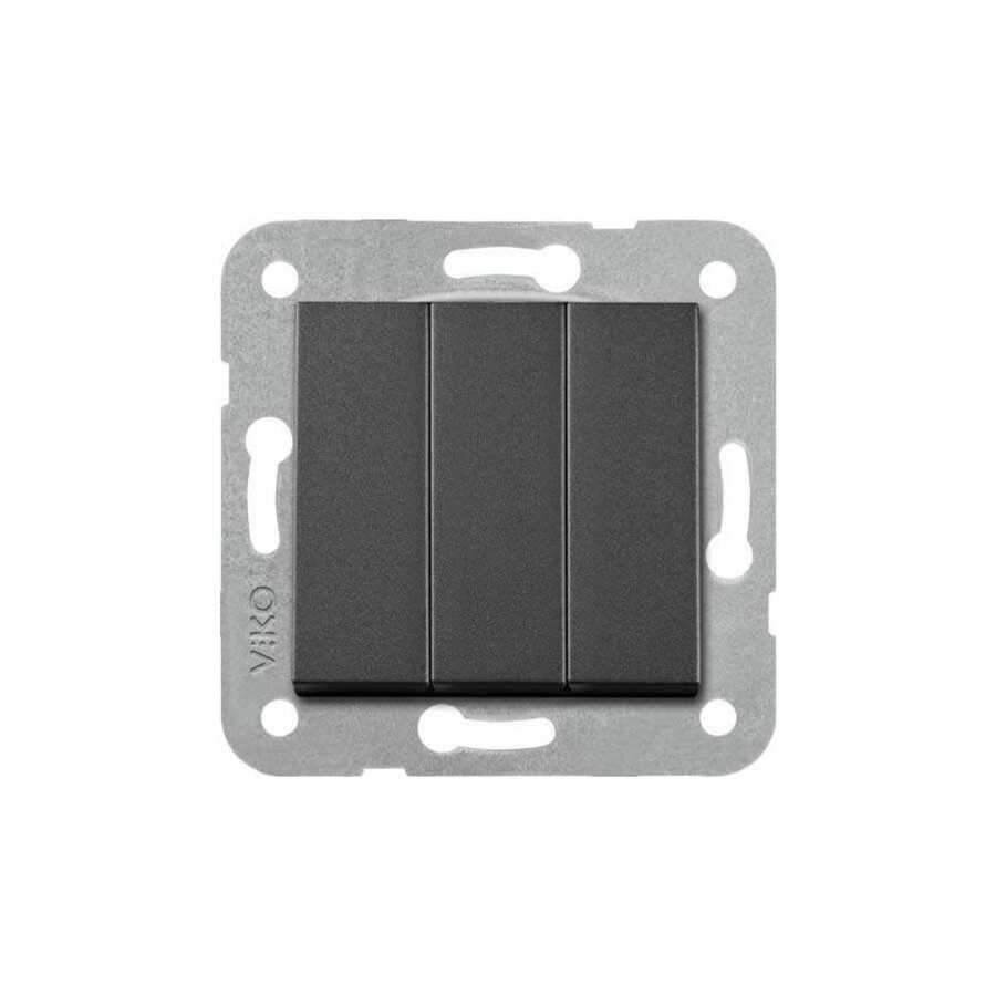 Artline Novella/Trenda Siyah Üçlü Anahtar Düğme (Mekanizma Hariç)