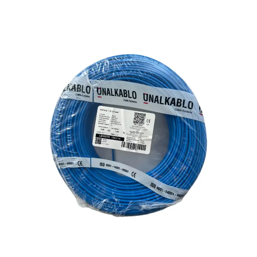 Ünal Nya Kablo 2,5 mm² Mavi ( H07V-U )