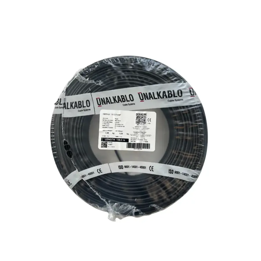 Ünal Nya Kablo 2,5 mm² Siyah ( H07V-U )