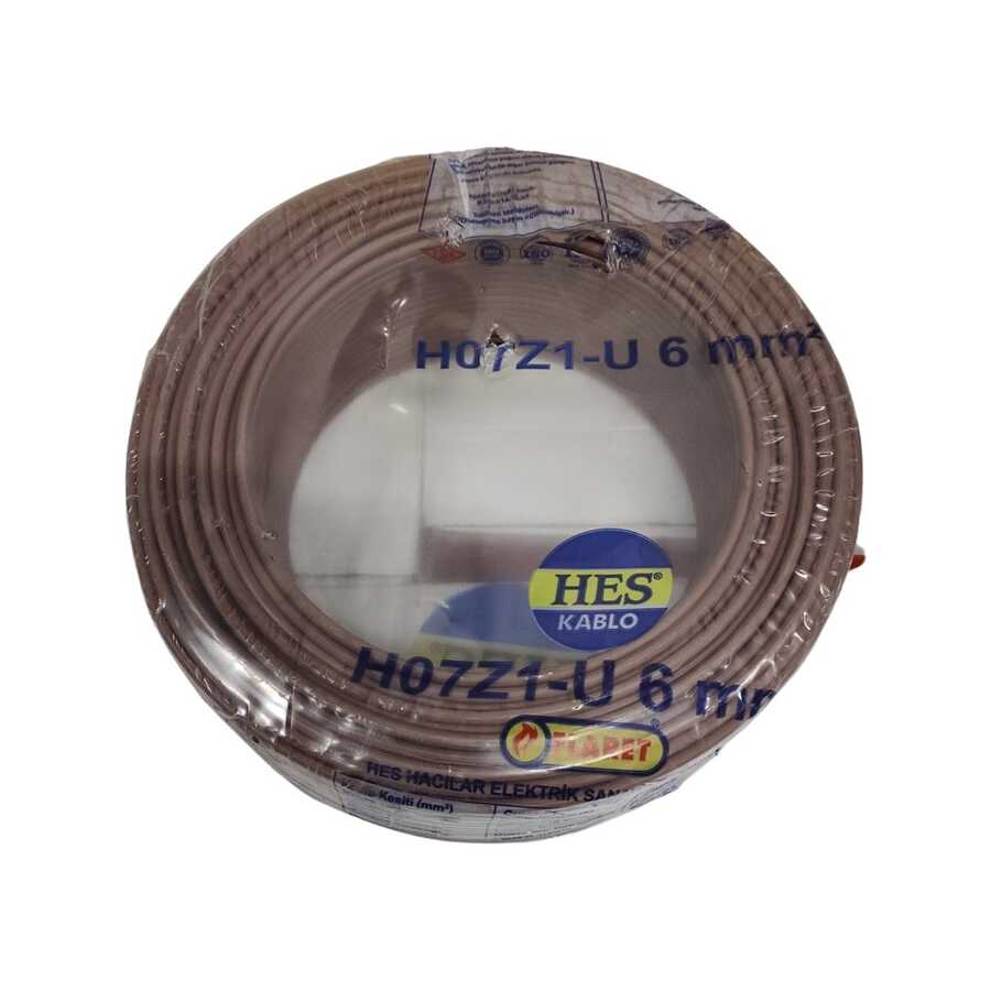 Hes Nya Kablo 6 Mm Kahverengi (H07z1-U) Halojen Free