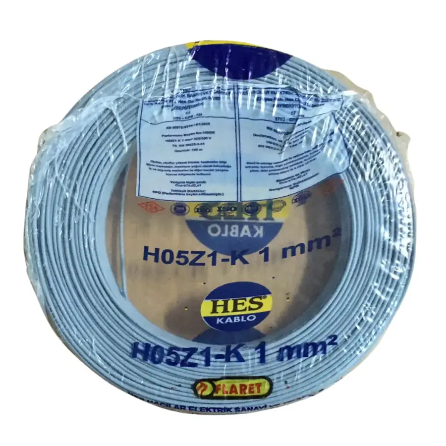 Hes Nyaf Kablo 1 mm² Gri (H05Z1-K)