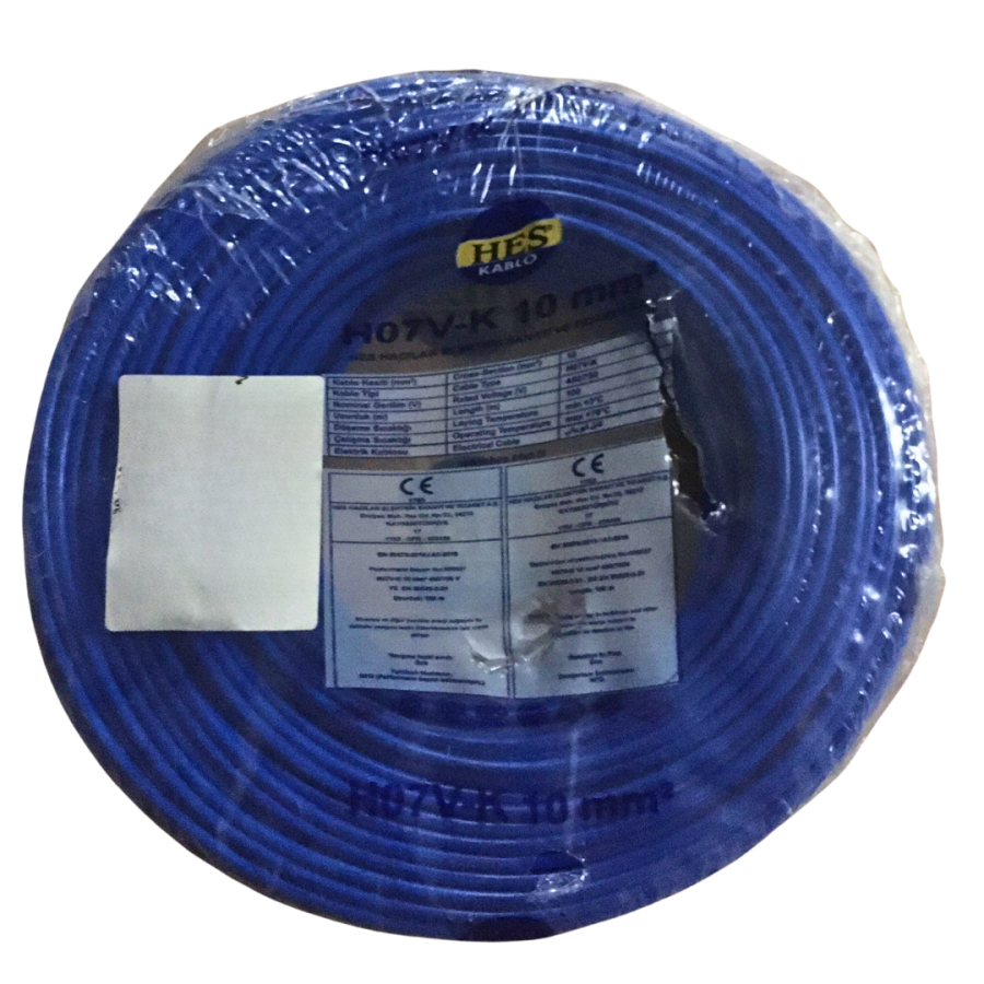 Hes Nyaf Kablo 10 mm² Mavi ( H07v-K )