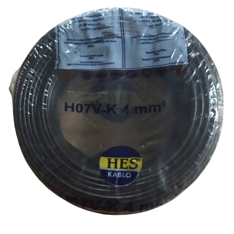Hes Nyaf Kablo 4 mm² Siyah ( H07v-K )