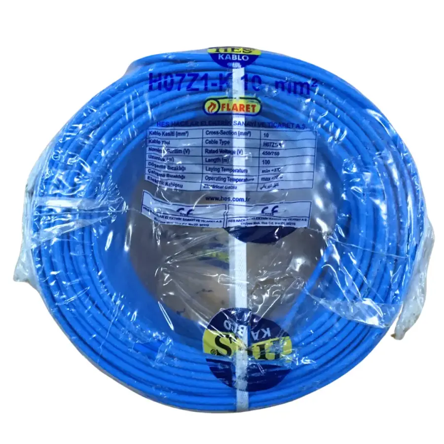 Hes Nyaf Kablo 10 Mm Mavi (H07z1-K) Halojen Free