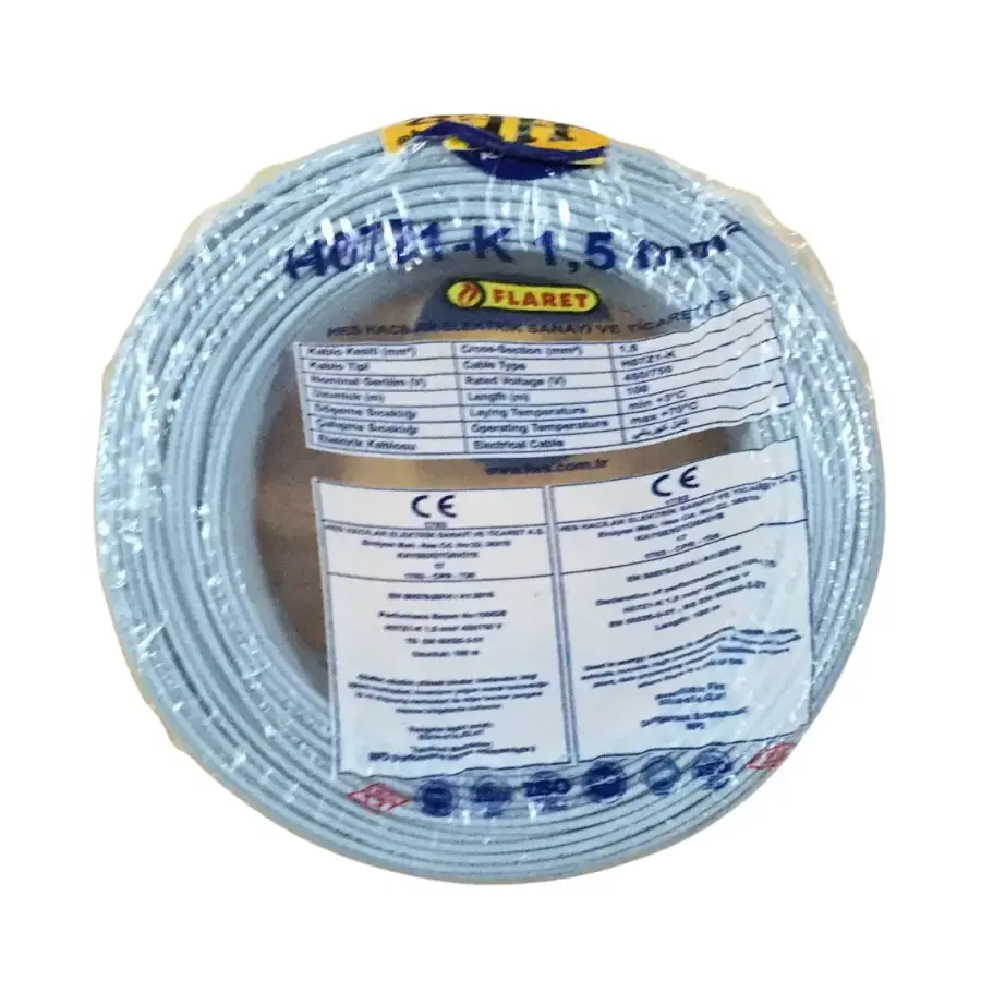Hes Nyaf Kablo 1,5 Mm Gri (H07z1-K) Halojen Free