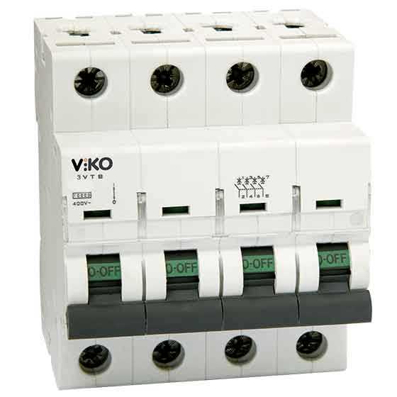 Viko - 10VTB-4C50 4x50A 4,5kA C Tipi Otomatik Sigorta