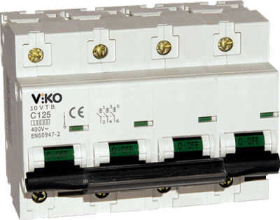 Viko - 10VTB-4C63 4x63A 10K-kA C Tipi Otomatik Sigorta