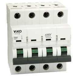 Viko - 4VTB-4C50 4x50A 4,5kA C Tipi Otomatik Sigorta