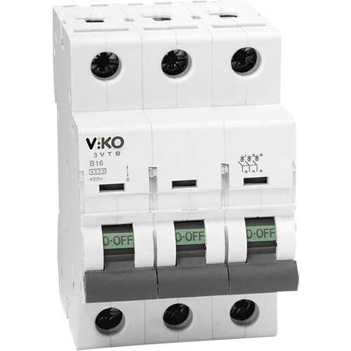 Viko - 6VTB-3C125 3x125A 3kA C Tipi Otomatik Sigorta