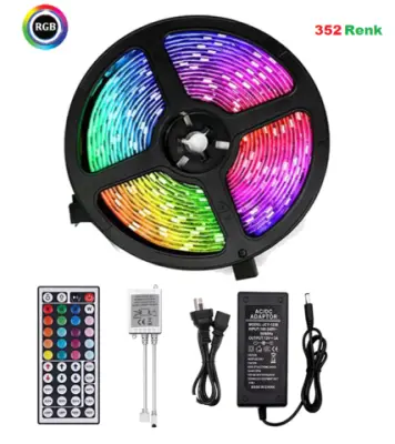 Cata Ct-4558 Rgb Şerit Led Seti (5 Mt Rgb Led 15 Renk+Trafo+Rgb Kumanda)
