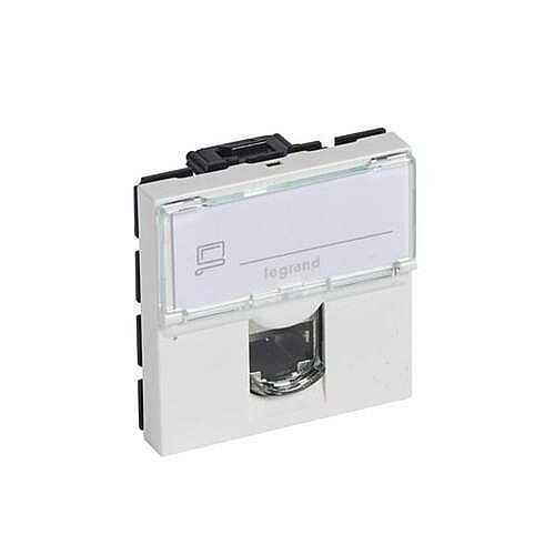 Legrand 076576 Mosaic RJ45 Data Prizi, Cat6A STP 2 Modül Beyaz