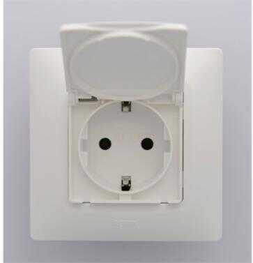 Legrand Salbei Kapaklı Topraklı Priz Beyaz Çerçeve Hariç