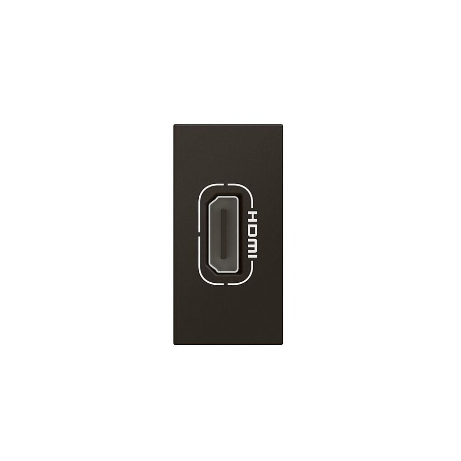 Legrand Mosaic HDMI 1.4 Ön Sonlandırılmış Priz 1 Modül Mat Siyah