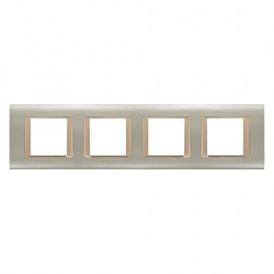 Viko Panasonic Thea Sistema Inox Matt + Dore 4X2M Çerçeve