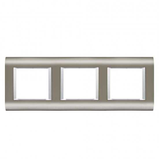 Viko Panasonic Thea Sistema Inox + Metalik Beyaz 3X2M Çerçeve