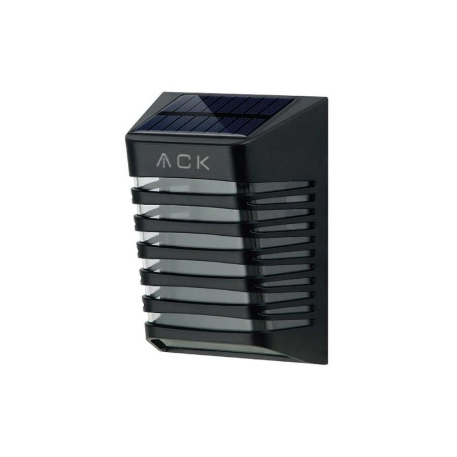 ACK AG60-09851 3000K Siyah Solar LED Çit / Duvar Apliği