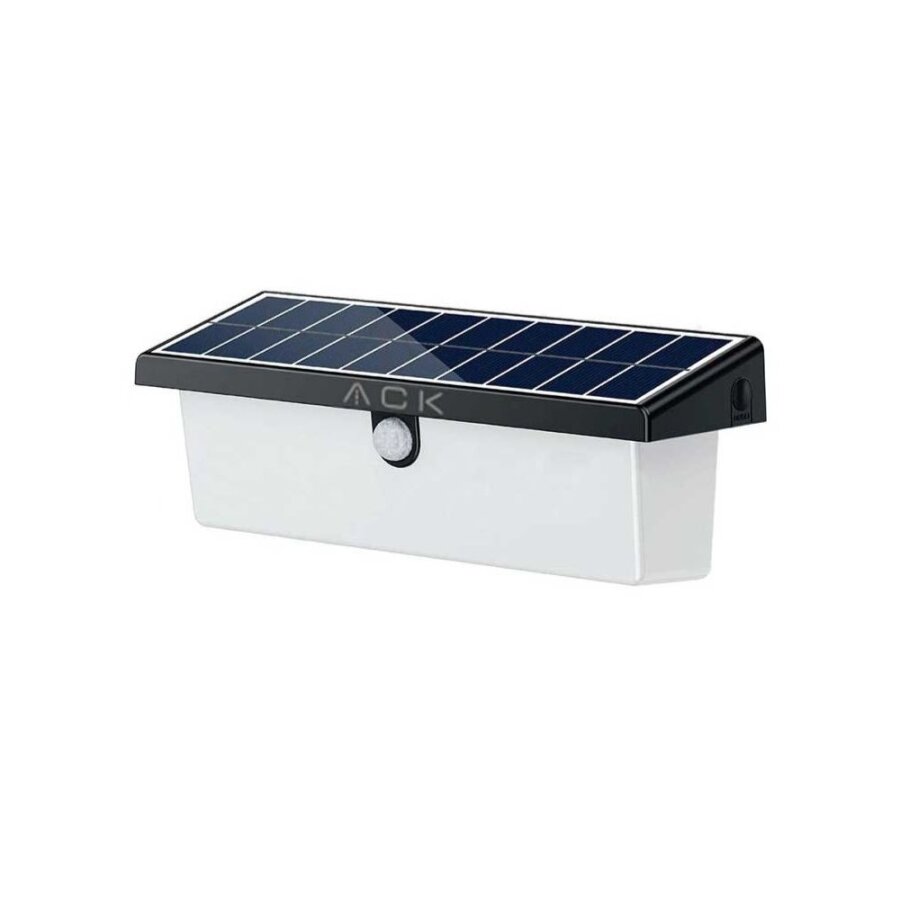 ACK AG60-03851 6W 3000K Siyah Solar LED Duvar Apliği