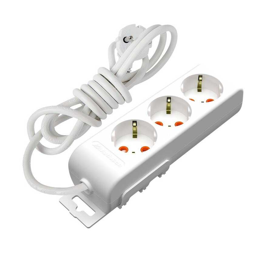 Mutlusan Üçlü Topraklı Grup Priz 3 Metre Klemensli Çocuk Korumalı