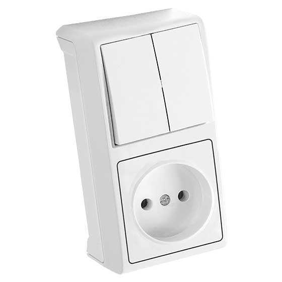 Viko Vera Beyaz Dikey Kombine Komütatör + Priz 90681089