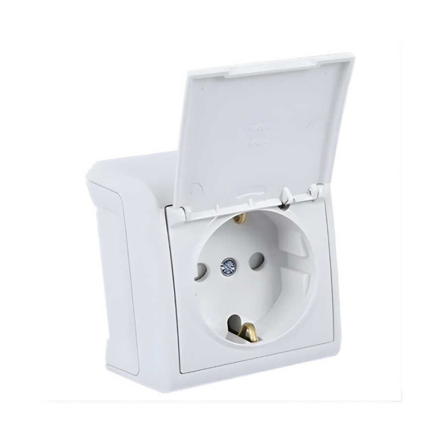 Vera Beyaz Kapaklı Topraklı Priz (Çocuk Korumalı) 90681012