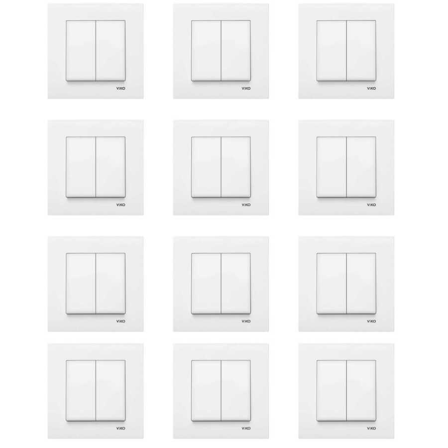 Viko Karre 12'li Beyaz Komütatör (Çerçeve Dahil) 90967002-12