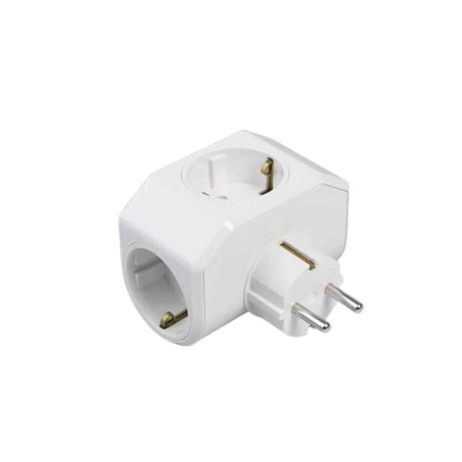 Viko Yonca Plus Beyaz Üçlü Topraklı Priz - 90303003